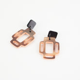 Hermes H lacquered horn Earrings
